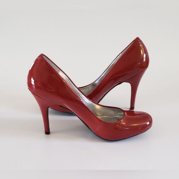 Jessica Simpson Red Patent Leather Heels Size 7.5 B - Picture 3 of 11